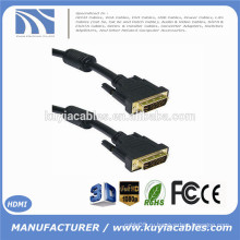 DVI-D 24 + 1-контактный кабель Dual Link DVI между мужчинами с 2 жилами Gold 1.8m